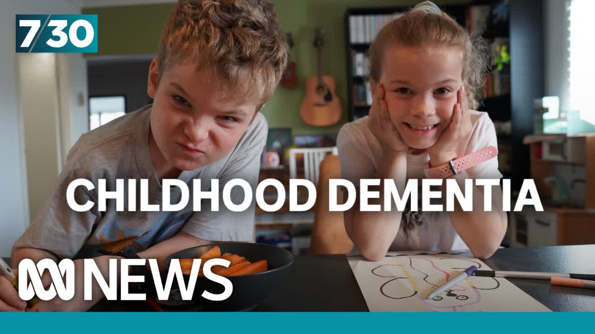 You might know of dementia as mainly affecting older Australians, but in rare cases, it also affects children. Families say childhood dementia is underfunded and under-researched, and they want greater public awareness to help improve their children's lives. #abc730