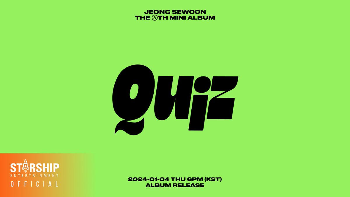 JEONG SEWOON THE 6TH MINI ALBUM <Quiz> Quiz TRAILER 𝑻𝒉𝒊𝒔 𝒘𝒐𝒓𝒍𝒅 𝒊𝒔... 2024.01.04 THU 6PM (KST) ALBUM RELEASE #정세운 #JEONGSEWOON #Quiz #퀴즈