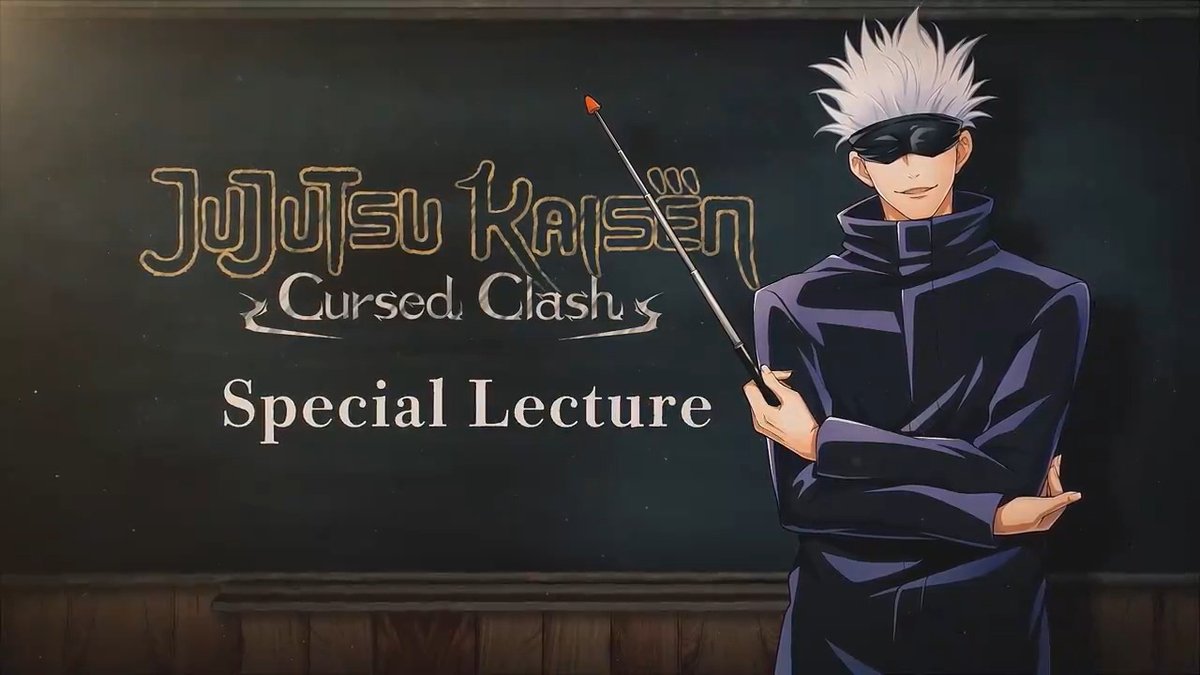 Satoru Gojo is here with a special lecture! Tag team enemies, utilize cursed energy, play with your friends online, and more in JUJUTSU KAISEN CURSED CLASH! Available February 2nd, 2024. Pre-order today!