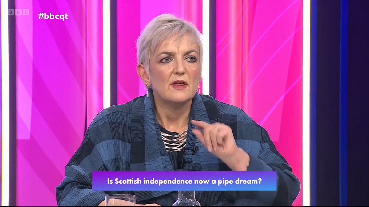"The economic consequences of Brexit is here and now” The SNP’s Angela Constance says across the UK the economy has shrunk by “2.5-5%”, claiming both the Conservative and Labour parties “don't want to to talk about the cost of Brexit” #bbcqt