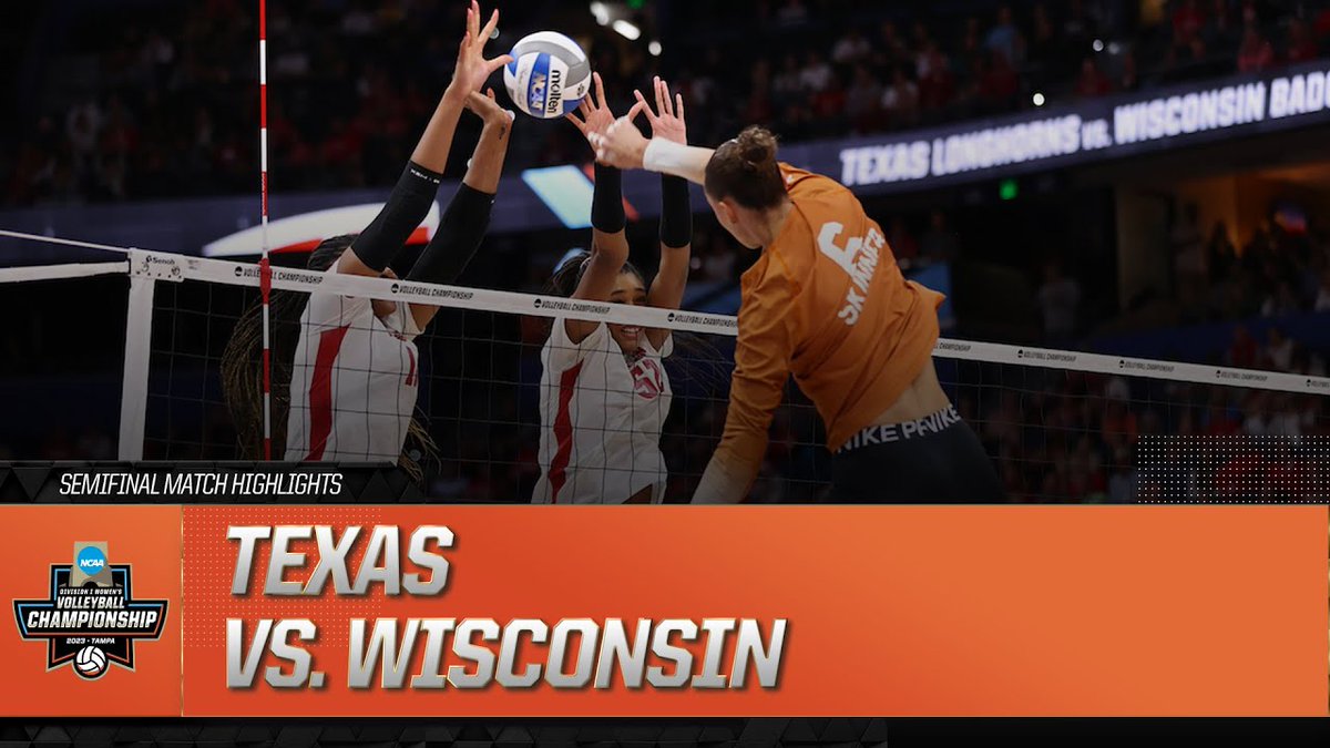 The stars were aligned for Texas! 🤩 Highlights from (2) Texas Volleyball's semifinal win over (1) Wisconsin. #NCAAWVB