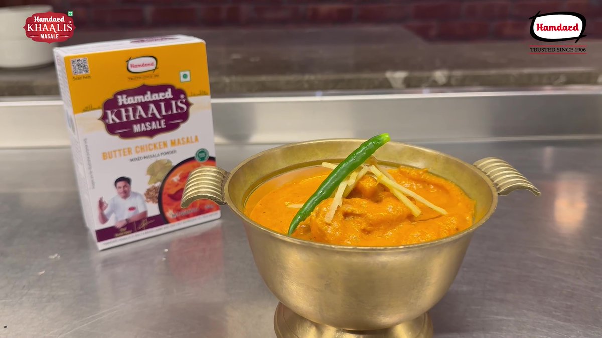 [PARTNERSHIP] From the kitchen of the inventors of Butter Chicken comes the easiest and completely delicious recipe for making incredible butter chicken using #HamdardButterChickenMasala Hamdard Khaalis