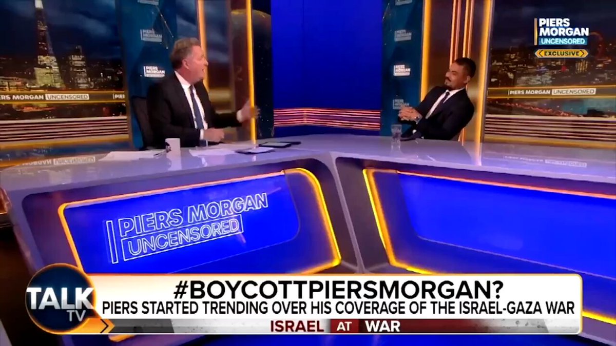 "I firmly echo the sentiments of 91% of the 13,550 people polled who believe you are an Islamophobe..." In a section edited out of the live broadcast of Piers Morgan's 'Uncensored' show, journalist Dilly Hussain challenges Morgan's coverage of Israel's war on Gaza.