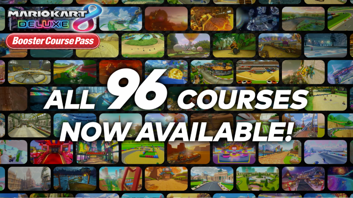 Take a look at all 96 courses in #MarioKart 8 Deluxe and the Mario Kart 8 Deluxe – Booster Course Pass paid DLC! Get racing today on the Nintendo Switch system!