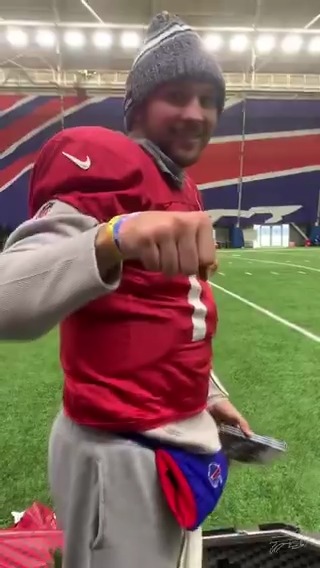 We think Josh Allen really enjoyed his presents!! 🎅 Follow us on TikTok: