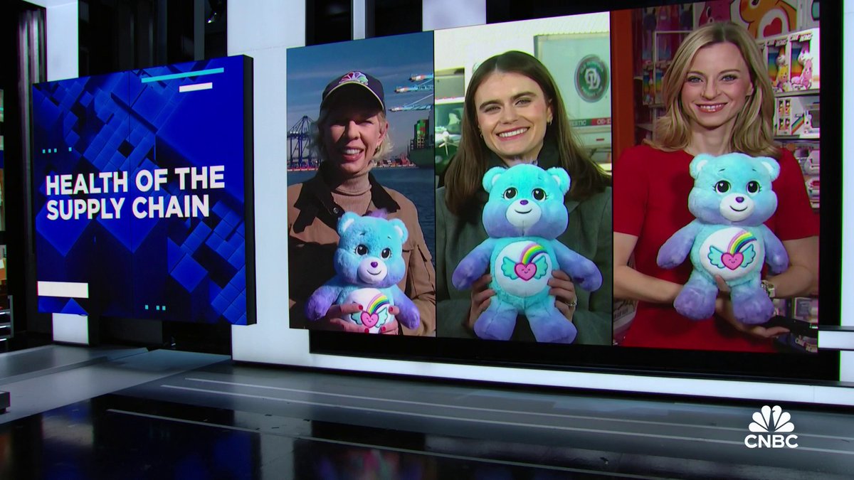 'Tis the season for a check on the health of the supply chain, and we've got team coverage tracking the journey of one Care Bear from the factory floor to your local toystore. CNBC's janewells, @PippaStevens, and Courtney Reagan share the latest.