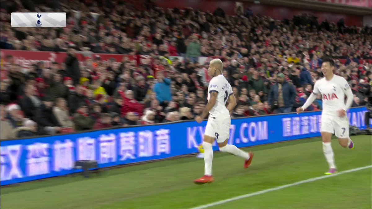 Richarlison just can't stop scoring! 💥 A brilliant ball in and the Tottenham striker makes no mistake with his header! 👏