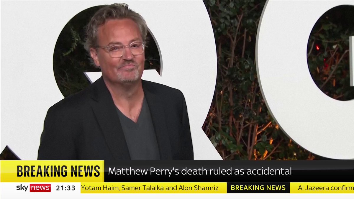 BREAKING: Friends star Matthew Perry's death has been ruled an accident from the "acute effects of ketamine", the County of Los Angeles Department of Medical Examiner has said. 📺 Sky 501, Virgin 602, Freeview 233 and YouTube