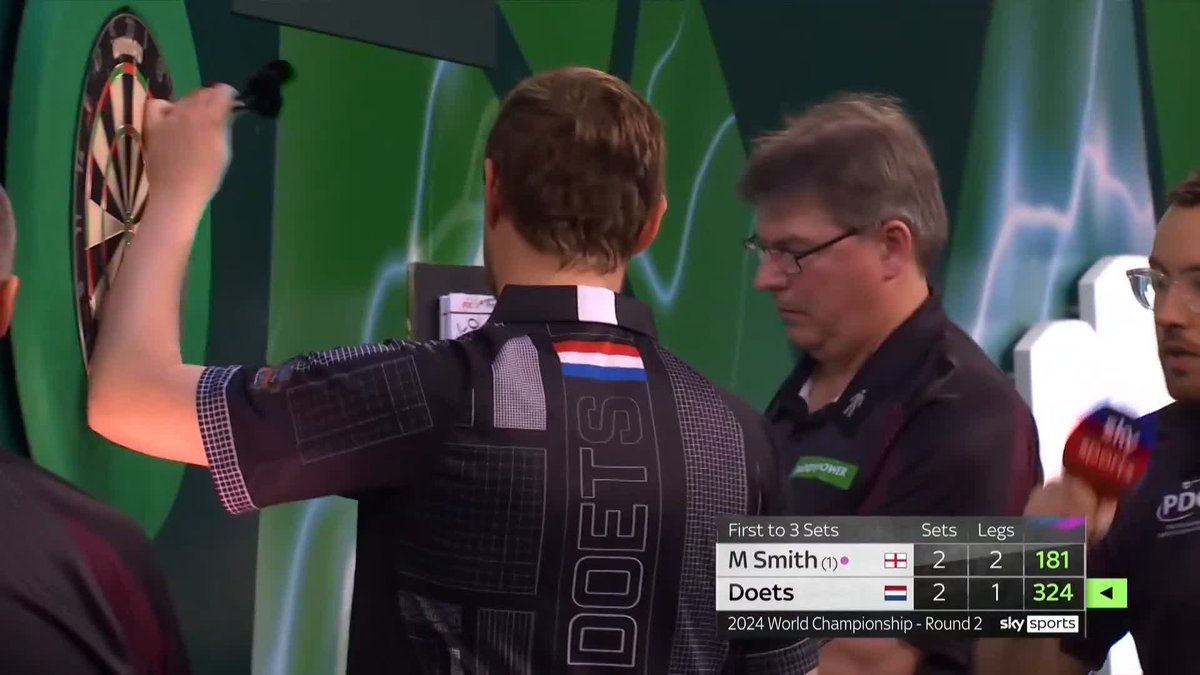 RELIEF FOR BULLY BOY! Michael Smith battles back from 2-1 down to beat Kevin Doets 3-2! Listen to that roar from the reigning champ after the winning dart! 📺 #WCDarts | R2