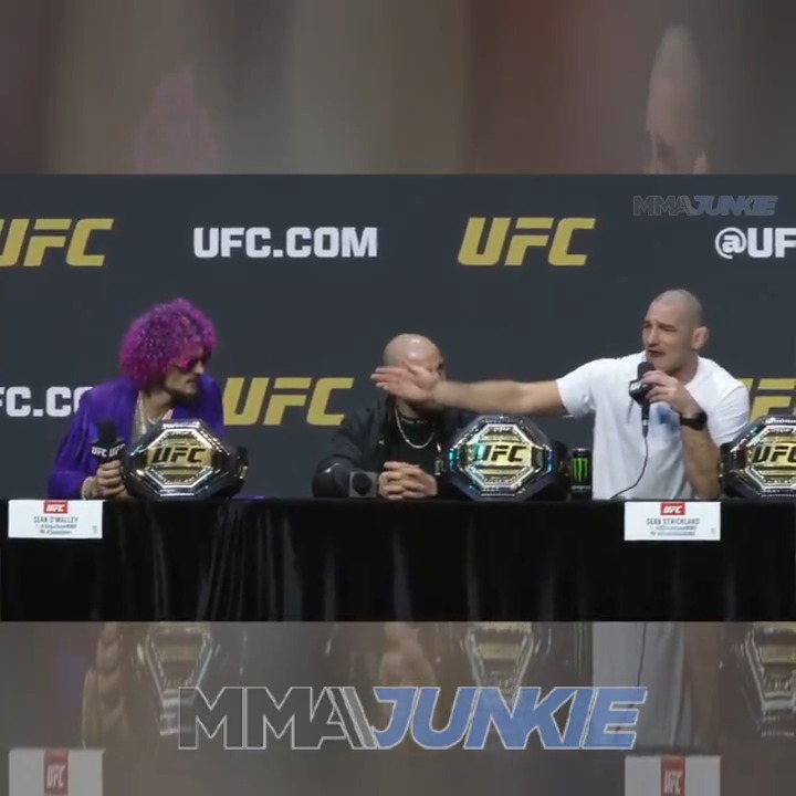 UFC champs Sean Strickland and Sean O'Malley got into it at the press conference.