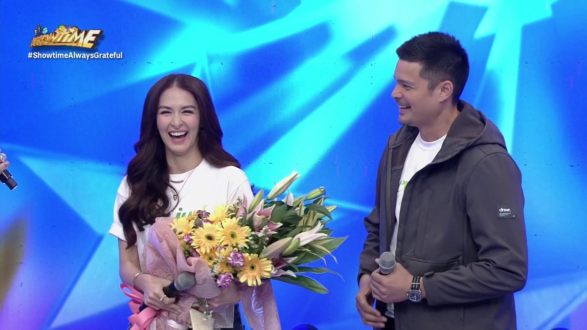 DongYan in "It's Showtime". Showbiz royal couple Dingdong Dantes and Marian Rivera share what they are most grateful for. #ShowtimeAlwaysGrateful.