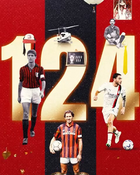124 years of history, joy, and love ❤️🖤 #SempreMilan