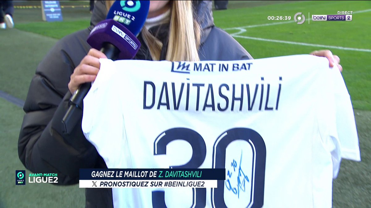 [🎁CONCOURS] ⚽️#beINLIGUE2 🔮 Donnez votre pronostic pour #FCGBASSE via #beINLIGUE2 👕 Le maillot dédicacé de Zuriko Davitashvili est à gagner ! 👉 Follow beIN SPORTS pour jouer