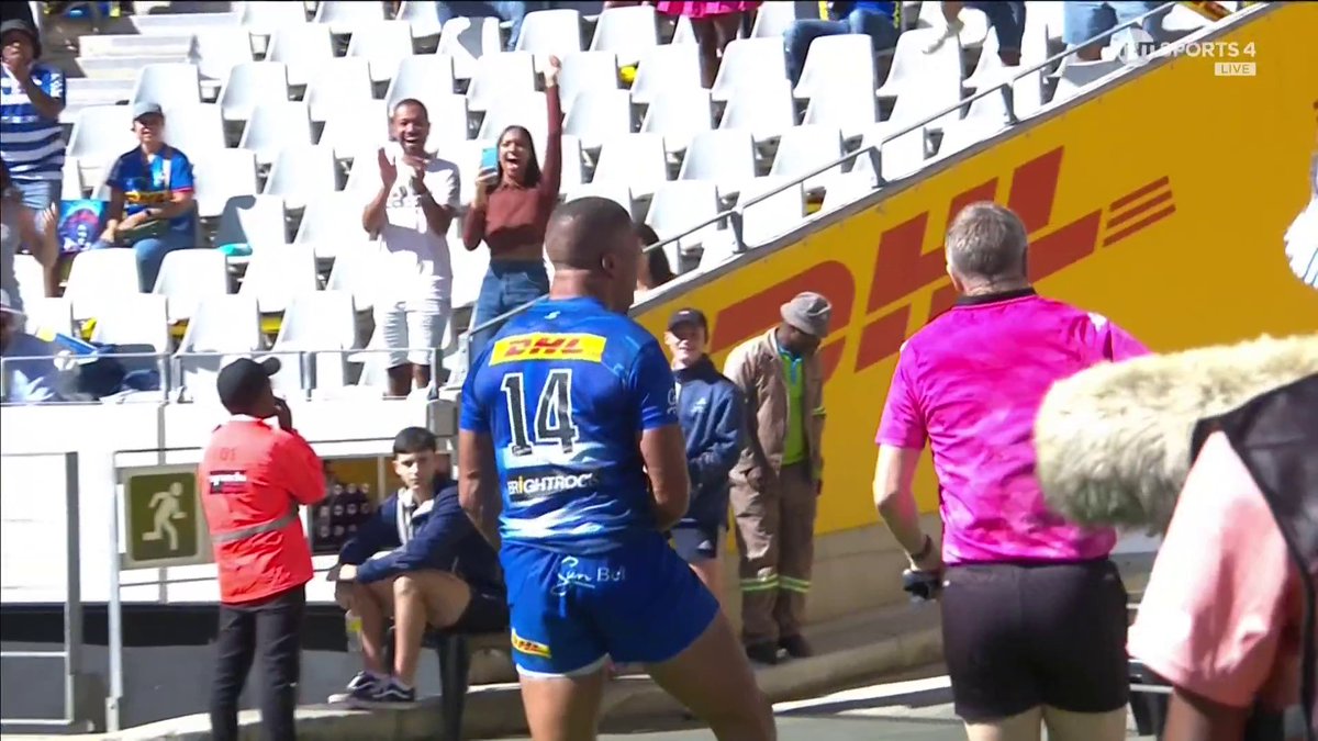 Ben Loader, that was glorious 🔥 DHL Stormers are brought straight back into the game as Loader manages to retain the ball in a 50/50 and go straight for the corner 🌟 #InvestecChampionsCup #STOvLAR