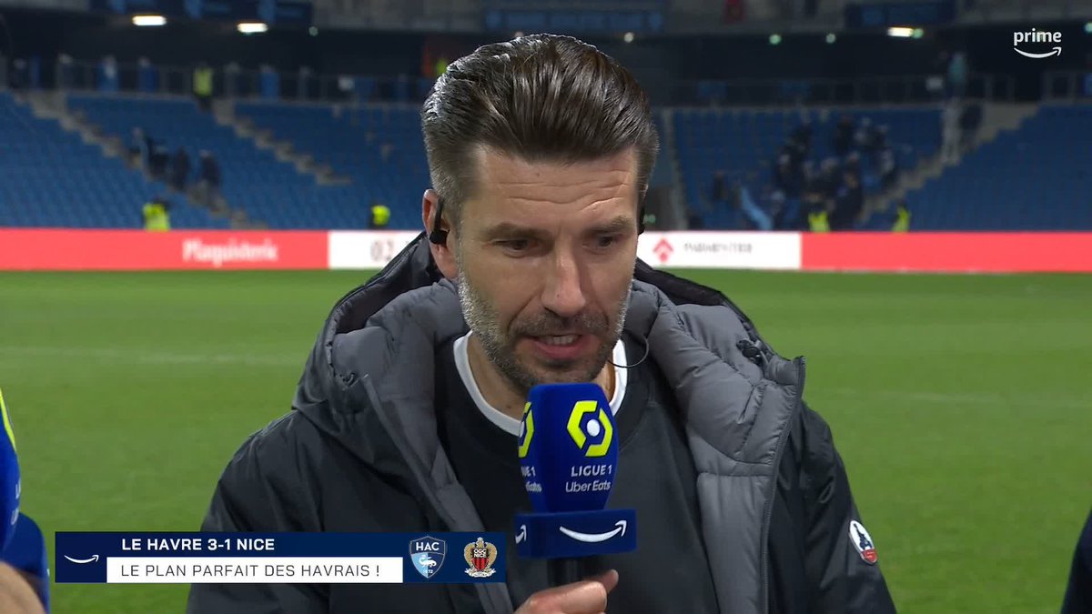 🎙️ Luka Elsner : "Il y avait une vraie volonté de rebondir après nos deux échecs." Le coach du Havre Athletic Club ⚽️ satisfait de l'état d'esprit de son groupe ce soir. #HACOGCN