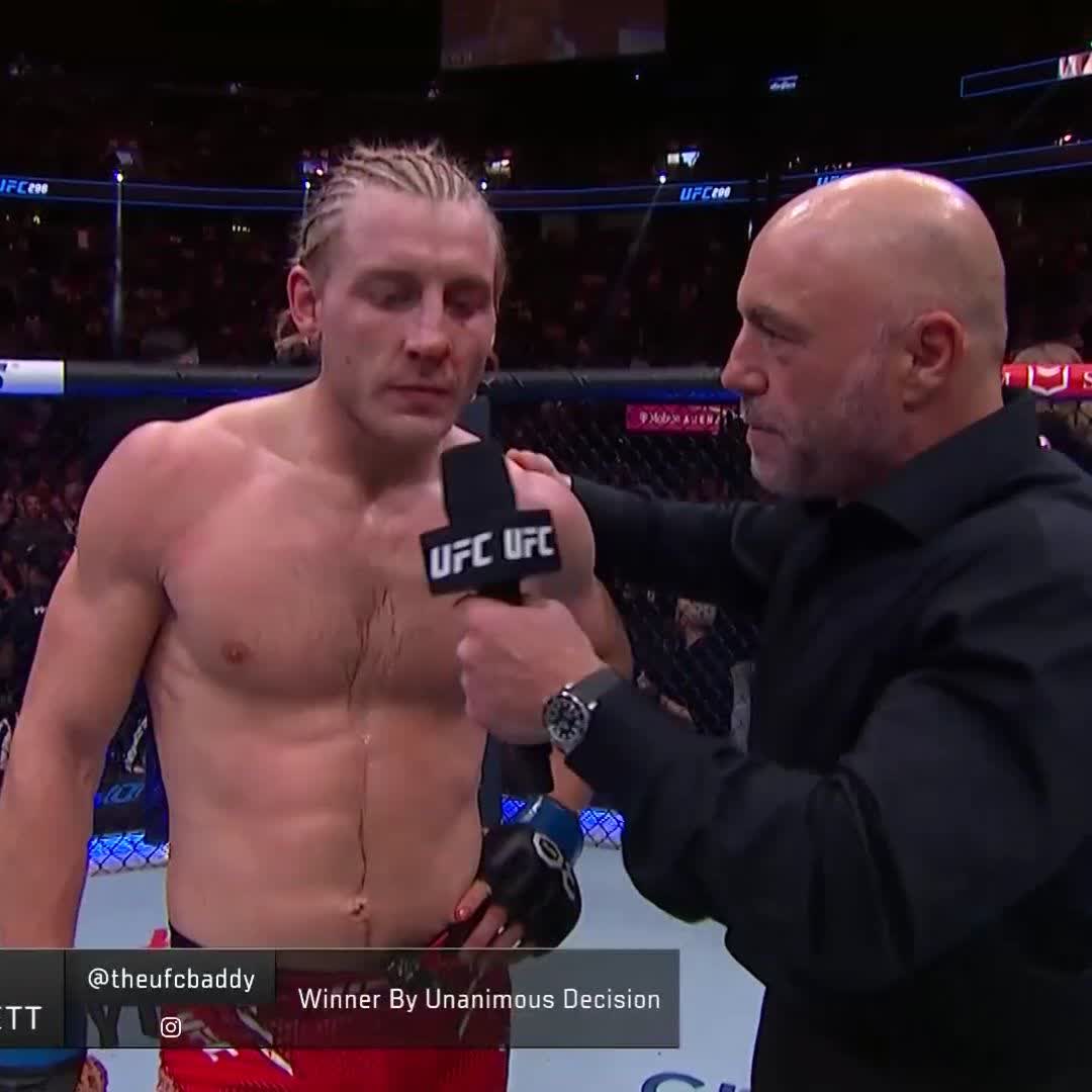 Paddy Pimblett humble in victory! #UFC296