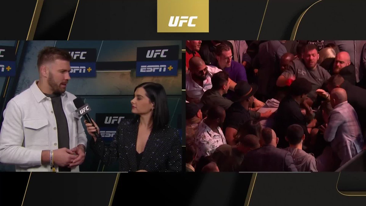 The full incident between Sean Strickland and Dricus Du Plessis at #UFC296
