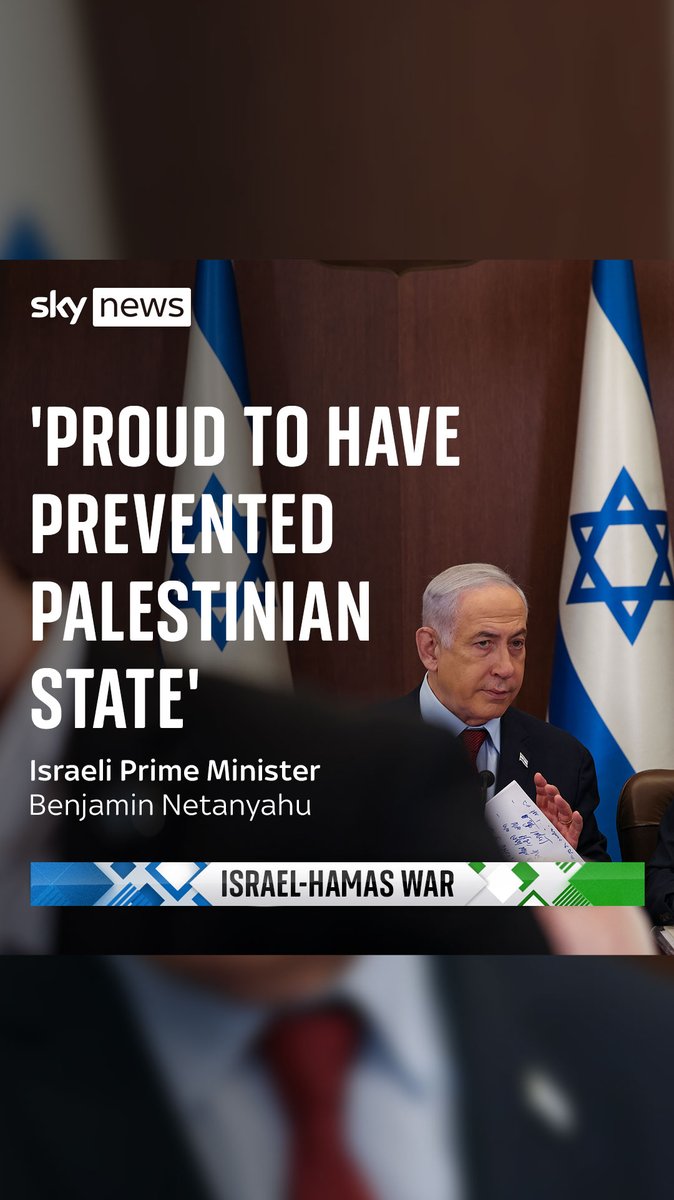 Israeli Prime Minister Benjamin Netanyahu said on Saturday that he was 'proud to have prevented the establishment of a Palestinian state.' Follow live updates on the Israel-Hamas war: