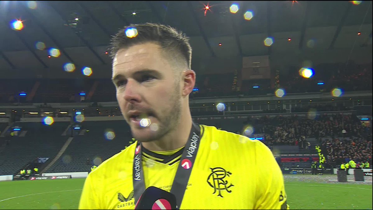 🔵 Rangers Football Club's Jack Butland reacts to winning the #ViaplayCup "It's been one of the best weeks in football for me." 🗣️