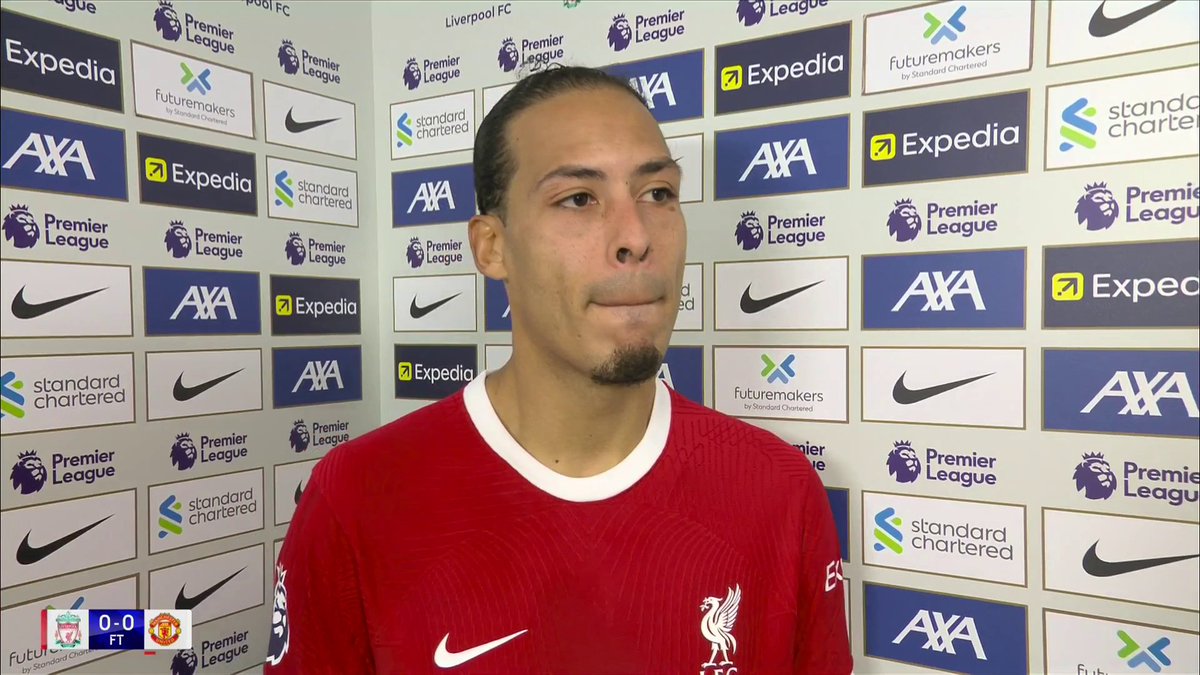"There was only one team I think that were trying to win the game" 👀 Virgil van Dijk is frustrated after their draw at Anfield ⚖️