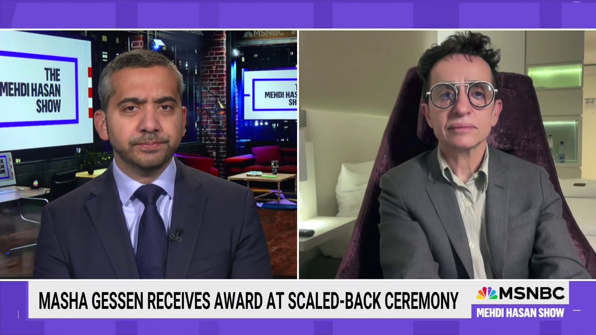 .m. gessen tells @MehdiRHasan that comparing the conditions in Gaza today to Nazi-era ghettos “gives us language for what is happening now.” “In order to make ‘never again’ not an empty slogan… we have to have tools for recognizing when something like that is happening.”