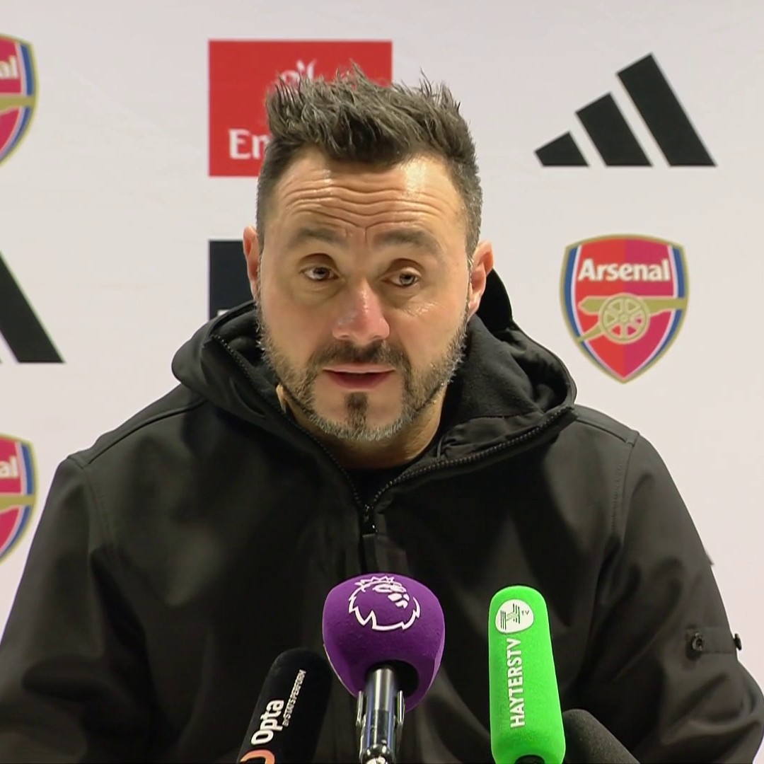 "I think Arsenal are, maybe this season, the best team in the Premier League." 😯 Roberto de Zerbi admits Brighton are 'not used to suffering' in the manner they did against Arsenal 🔵👏
