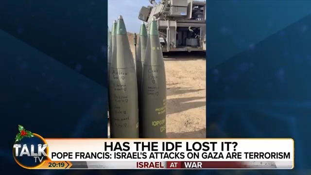 "Obviously this is some soldiers trying to be funny or creative." Israeli official Mark Regev's response to people's names being written on IDF bombs. Mark Regev | Piers Morgan | #PMU