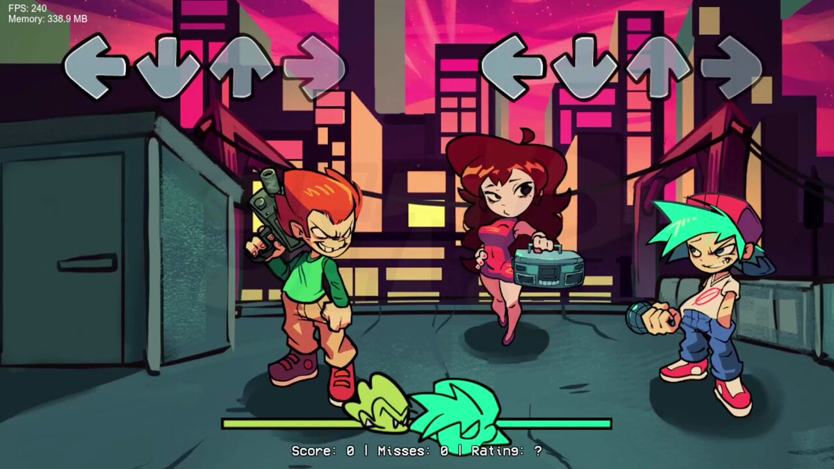 Here's a near finalized version of FUNKADELIX Philly Nice gameplay! 🥳🥳 Still need a couple assets to finish for the final version, but this should give you all a good idea of what it'll look like completed 😊😊💕 #fnf #fnfmod #FNFFUNKADELIX #fridaynightfunkin #fnfpico