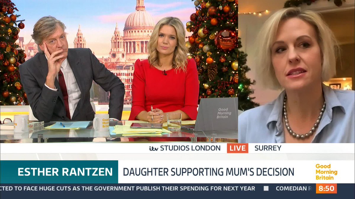 'We are allowed to make decisions about everything in our own lives.' Esther Rantzen's daughter Rebecca Wilcox talks exclusively to GMB about her mother's decision to join Dignitas and consider assisted dying. Rebecca Wilcox