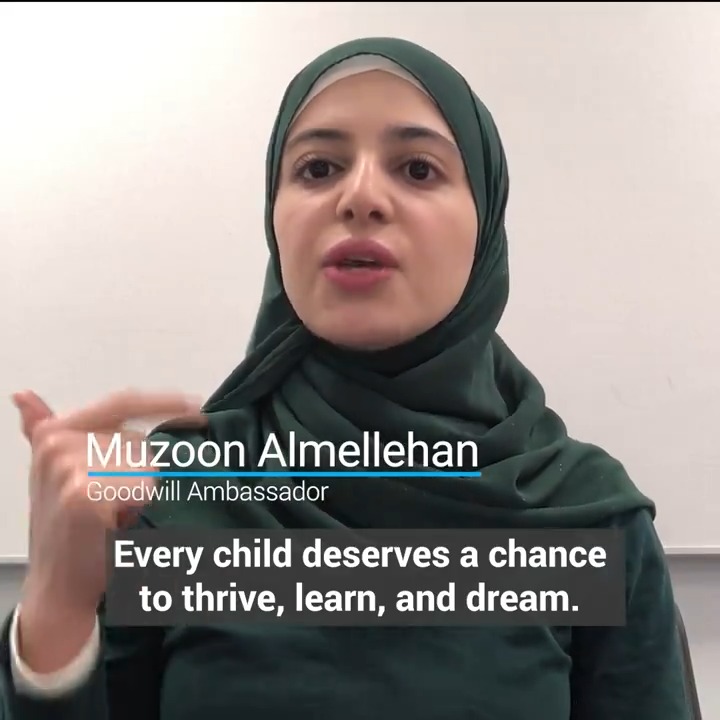 "I know how difficult it is to experience war and destruction as a child." Our Goodwill Ambassador Muzoon Almellehan on the situation for children in Gaza. Children need a humanitarian ceasefire. Now.