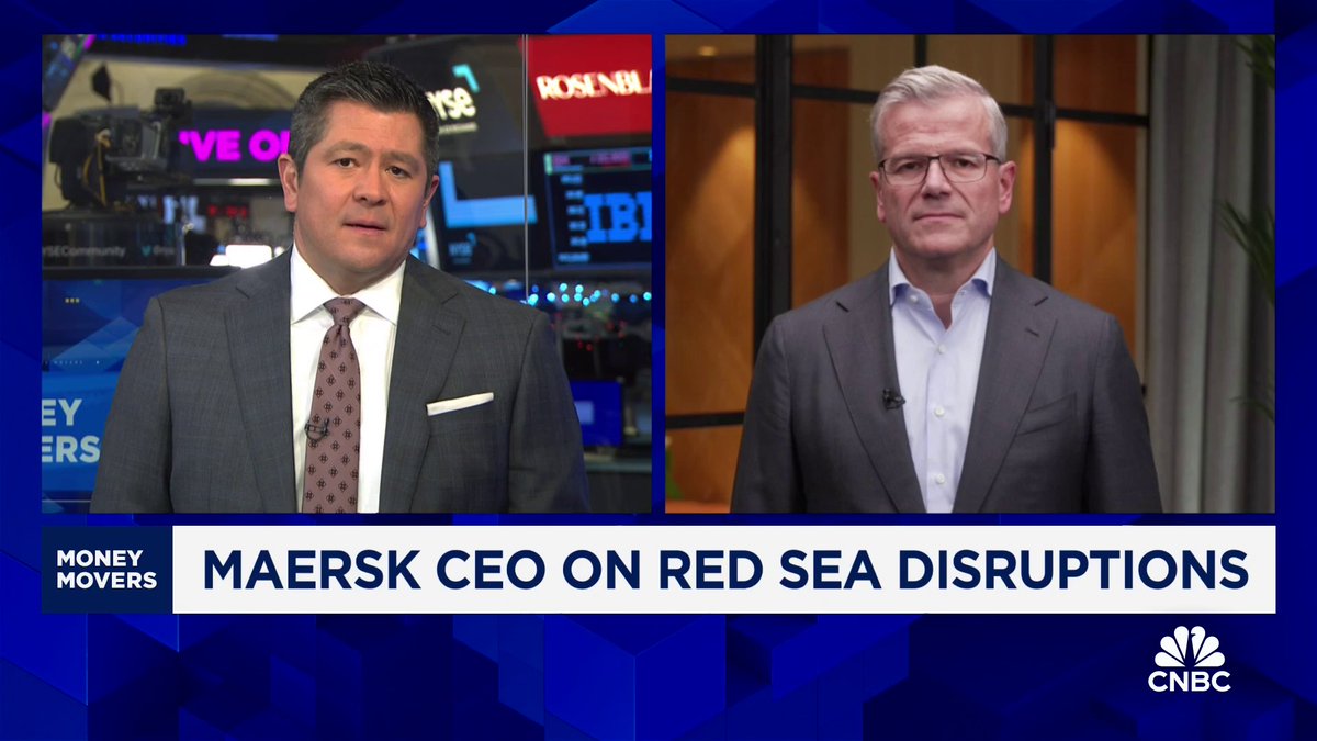 With Maersk pausing operations through the Suez Canal amid a slew of drone attacks on container vessels in the region, CEO Vincent Clerc says re-routing traffic around the southern tip of Africa will cause shipping delays of two to four weeks.