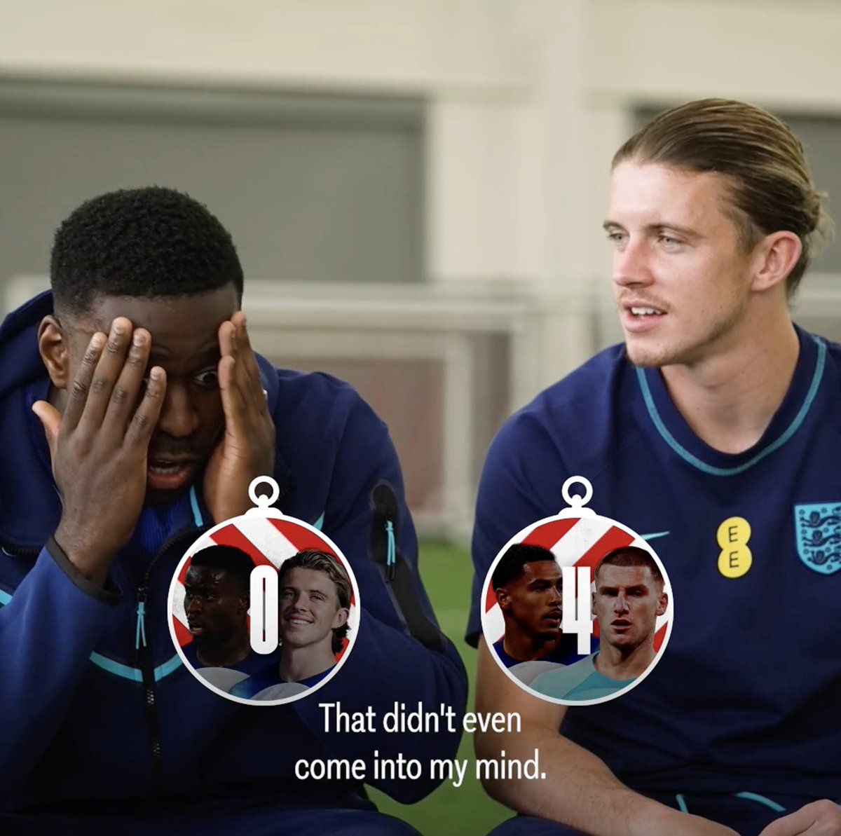 "That didn't even come into my mind!" 😅 With Christmas around the corner, Marc Guéhi, Conor Gallagher, SOCCER CLUB BETS and sam johnstone join us for a festive edition of our new series - Passwords! 🔎🎅