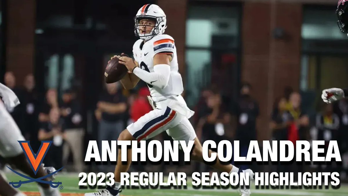 The future is bright in Charlottesville! ⚔️ Anthony Colandrea proved he's got what it takes with 1,958 passing yards and an impressive 13 touchdown passes under his belt! Virginia Football | Anthony Colandrea