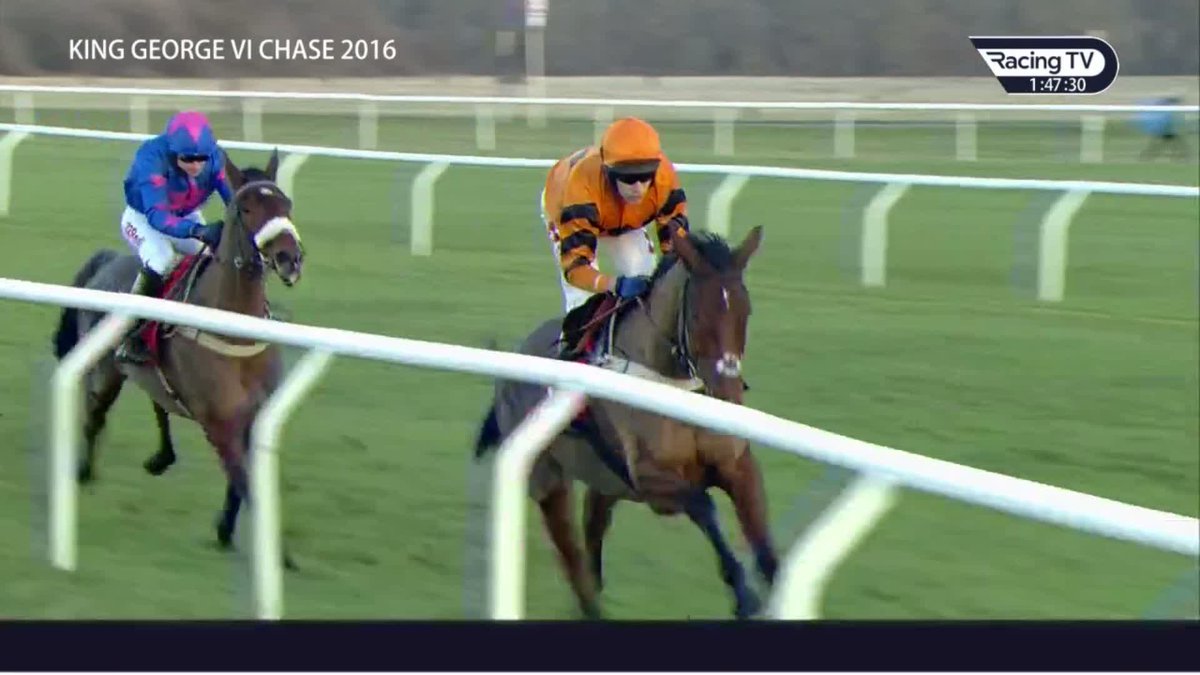 🐐 One of the great King George VI Chase performance. 🚀 Thistlecrack - a sensational winner of the 2016 renewal at Kempton Park Racecourse
