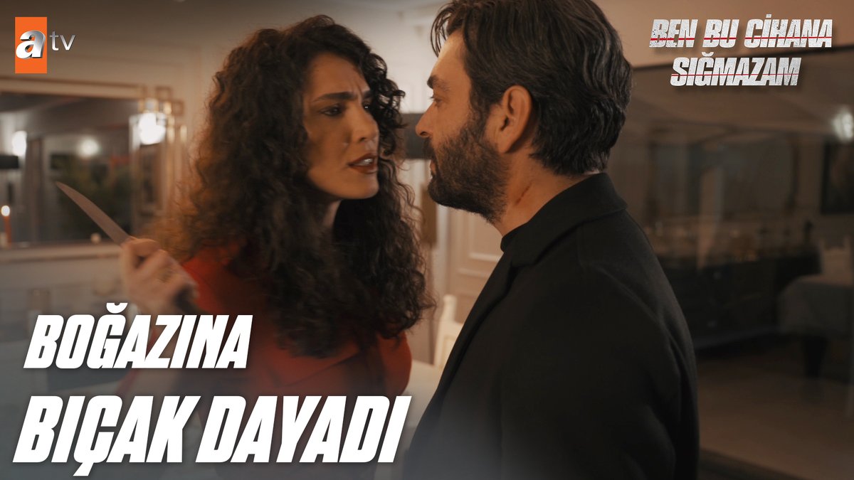 Boğazına bıçak dayadı. "Bensiz acı çekmeni izleyeceğim!" #BenBuCihanaSığmazam atv