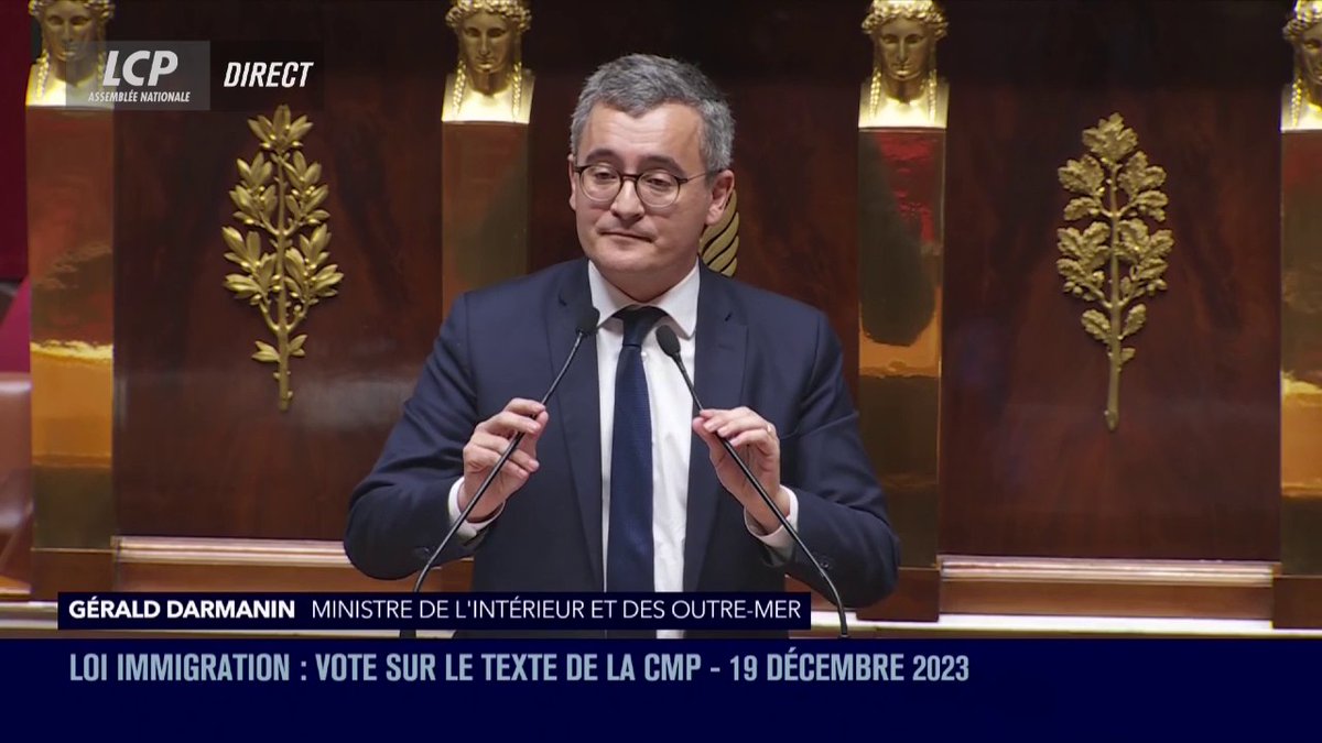 Jamais Marine Le Pen n'a été aussi ridiculisée à #DirectAn c'est historique ! Elle est démasquée ! Il remercie Le Pen de voter pour la régularisation des sans papiers ! C'est HISTORIQUE ! DIFFUSEZ PARTOUT ! MERCI Gérald DARMANIN Mille mercis ! #PJLimmigration