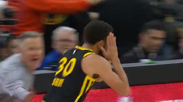 Steph hits the dagger then says "night, night" 😱😴 (via @NBAonTNT)