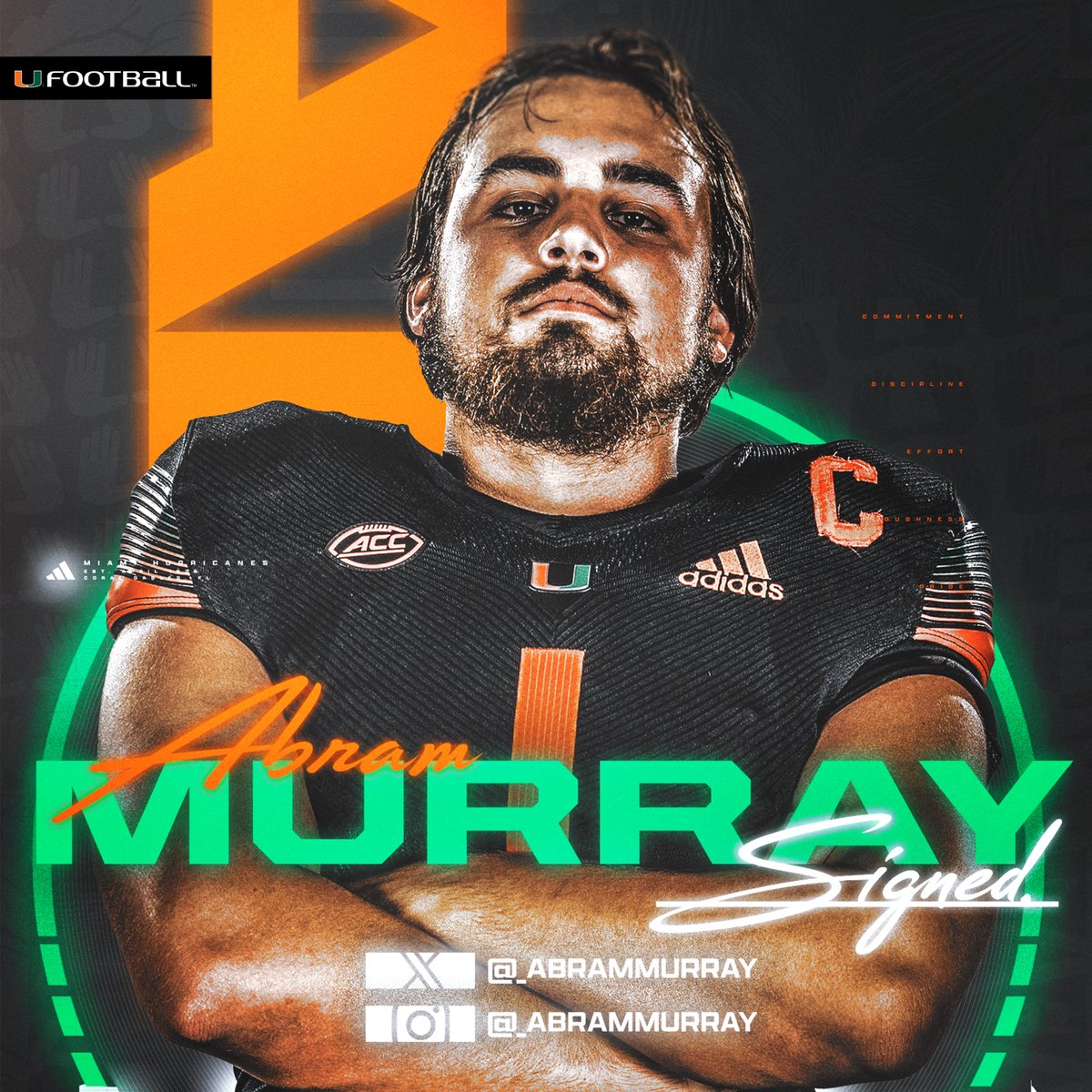 Welcome to the Canes family, Abram Murray! 🏈 Kicker 🏠 Shreveport, LA 📕 CE Byrd #GoCanes | NSD24
