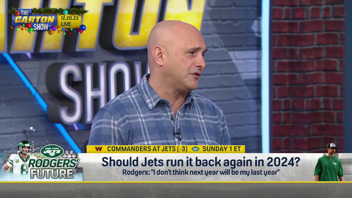 .Craig Carton has a message for Aaron Rodgers 😬 "You're not playing two years from now if you're playing behind that offensive line. If I'm the New York Jets, I gotta go get five dudes who can play offensive line. If I do that, now you got a Super Bowl contending team."