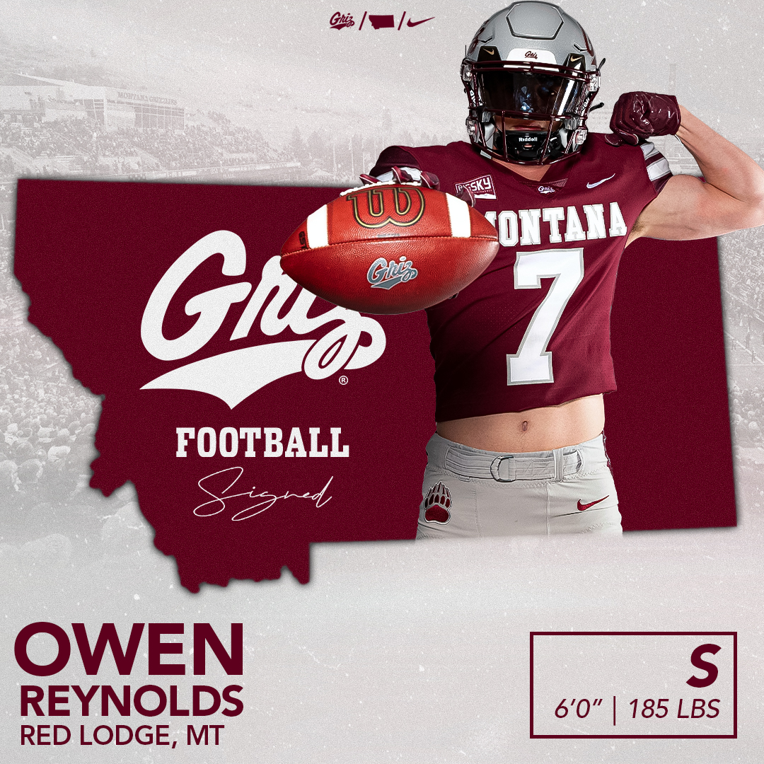 Adding on a safety from right here in Montana. Welcome to Missoula, Owen Reynolds #GoGriz // #GrizSigningDay