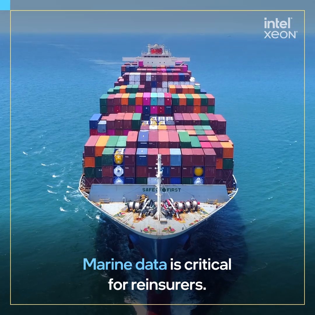 #ConfidentialComputing = secure shipping 🚢 Learn how Swiss Re is leveraging Intel SGX to help protect marine shipping data and more.