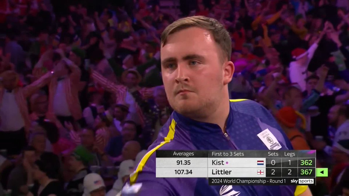 LUDICROUS FROM LITTLER 🤯 106.12 average ✅ 7️⃣ x 180s 50% on the doubles 🎯 A truly ridiculous performance on debut from 16-year-old Luke Littler as he beats Christian Kist 3-0! 📺 #WCDarts | R1