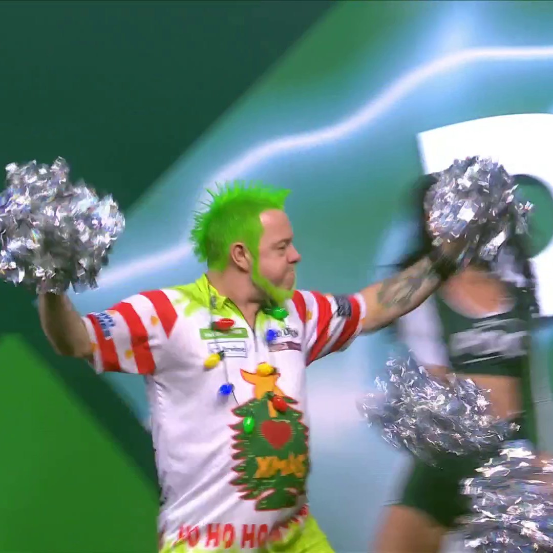 Peter Wright has arrived at Ally Pally! 🤣🎄