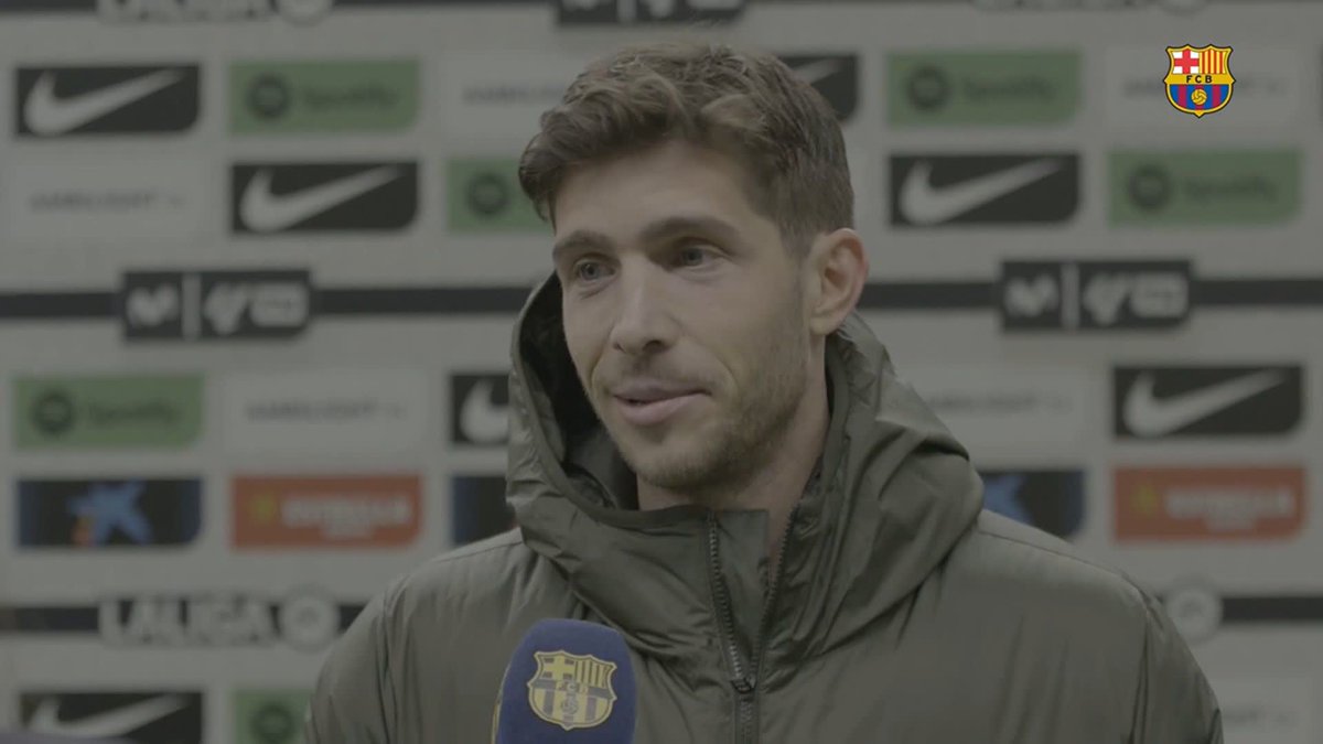 🎙️ Barça captain Sergi Roberto, who scored twice against Almería, talks about the win.