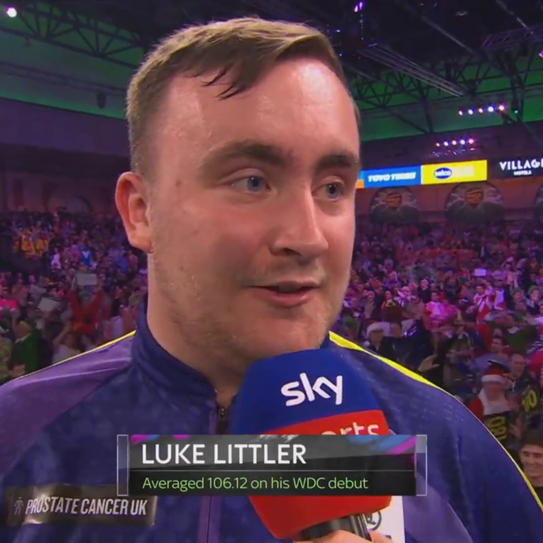 "You've got school in the morning!" 😂 16-year old Luke Littler "over the moon" with his dominant win on his World Darts Championship debut 🤩
