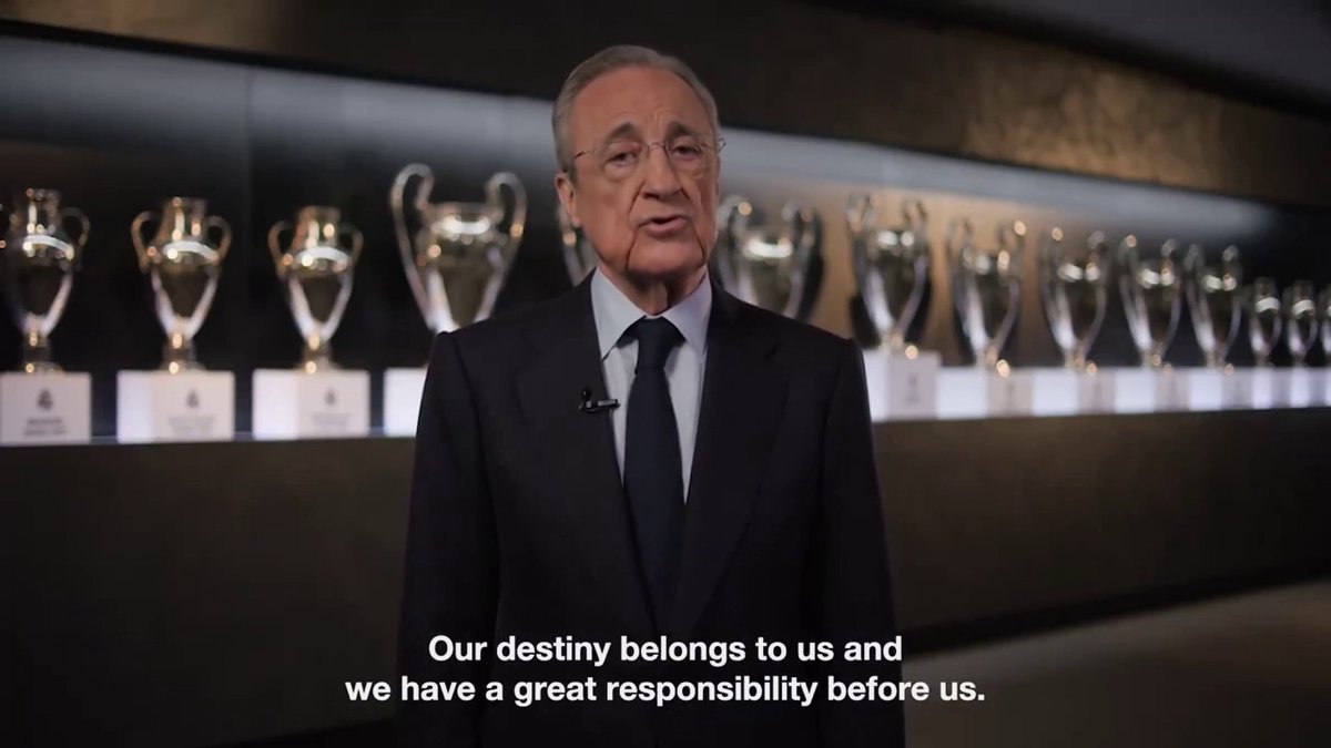 🗣️ "It is a great day for the history of football" Real Madrid president Florentino Perez is supportive of the prospect of a new European Super League ⚪