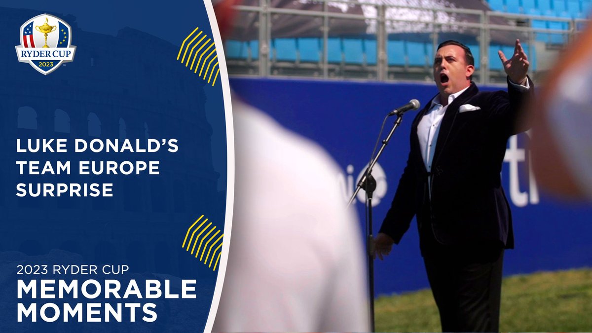 A special surprise for #TeamEurope 🎼 Luke Donald | Freddie De Tommaso