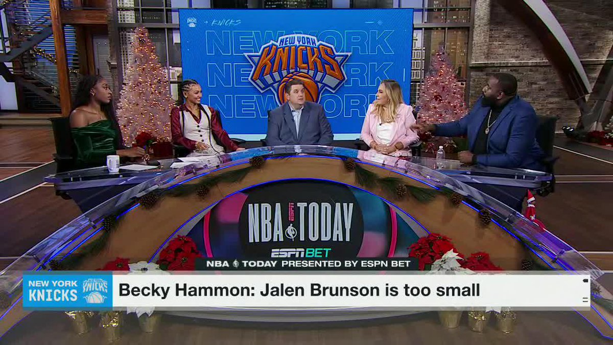 Is Jalen Brunson "too small" to be 1A? Becky Hammon and Kendrick Perkins discuss 👀
