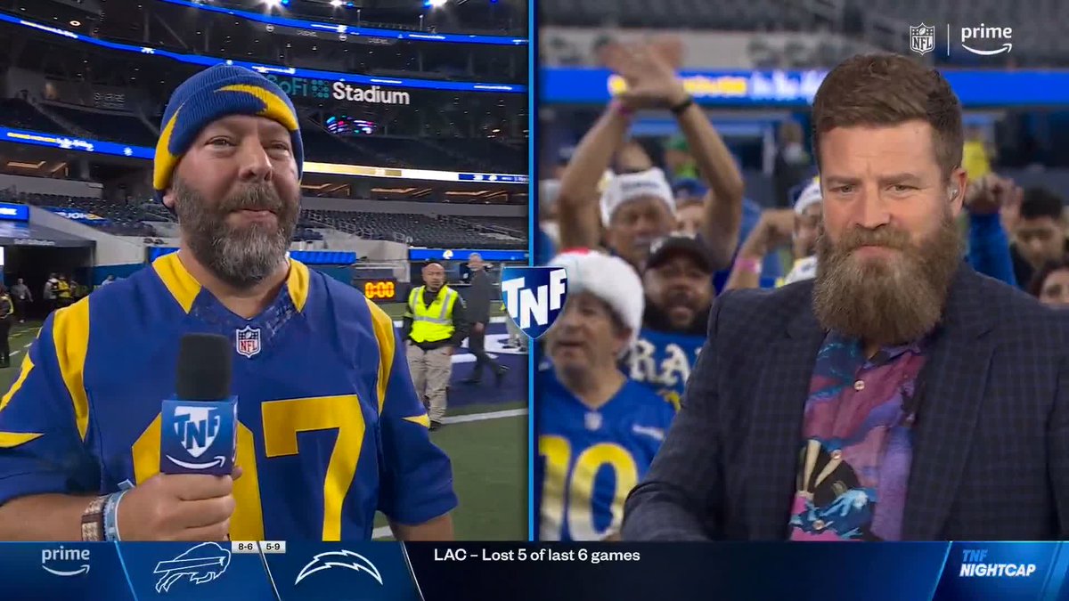 You can't say we don't have a good time on #TNFonPrime! Thanks for swinging by, bert kreischer.