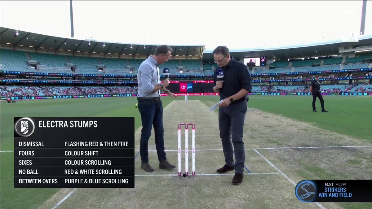 For the first time in the BBL... The electra stumps are on show 🪩 #BBL13